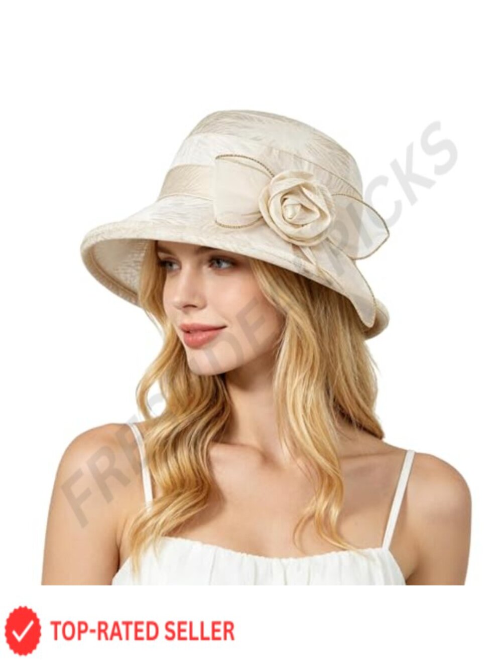 Wide Brim Bucket Sun Hat Floral Mesh Women's Foldable Breathable